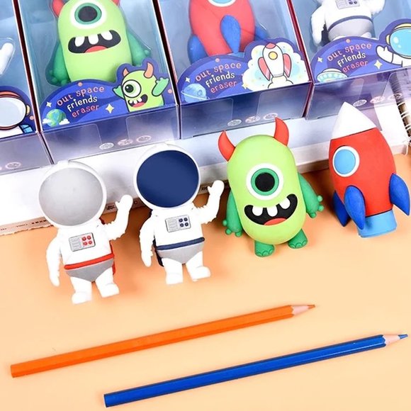 Astronaut Monster Space Eraser for Schooling Kids - Pack of 1 - Picture 8 of 8